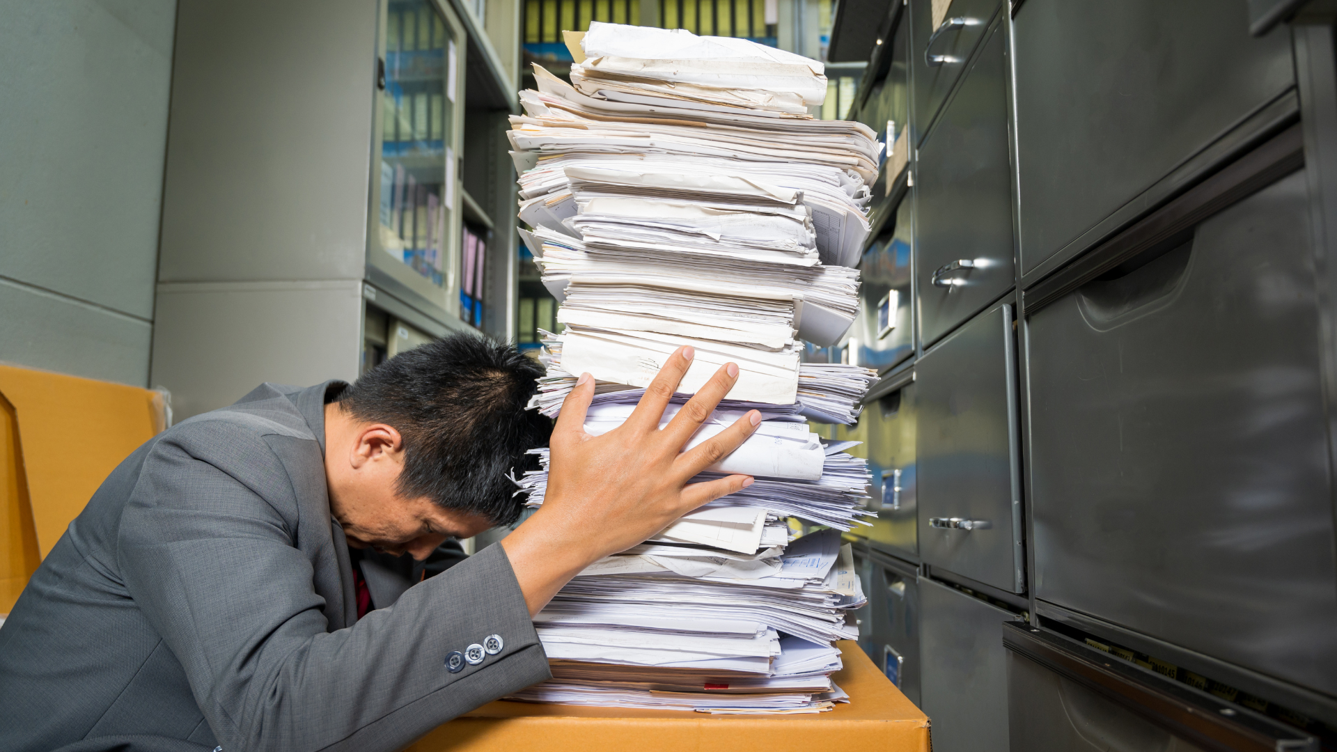 Overwhelmed with files.